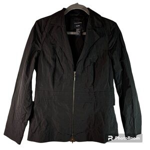 Doncaster Collection Size 8 Black Metalic Sparkle Jacket Bow in Back 3/4 Zip